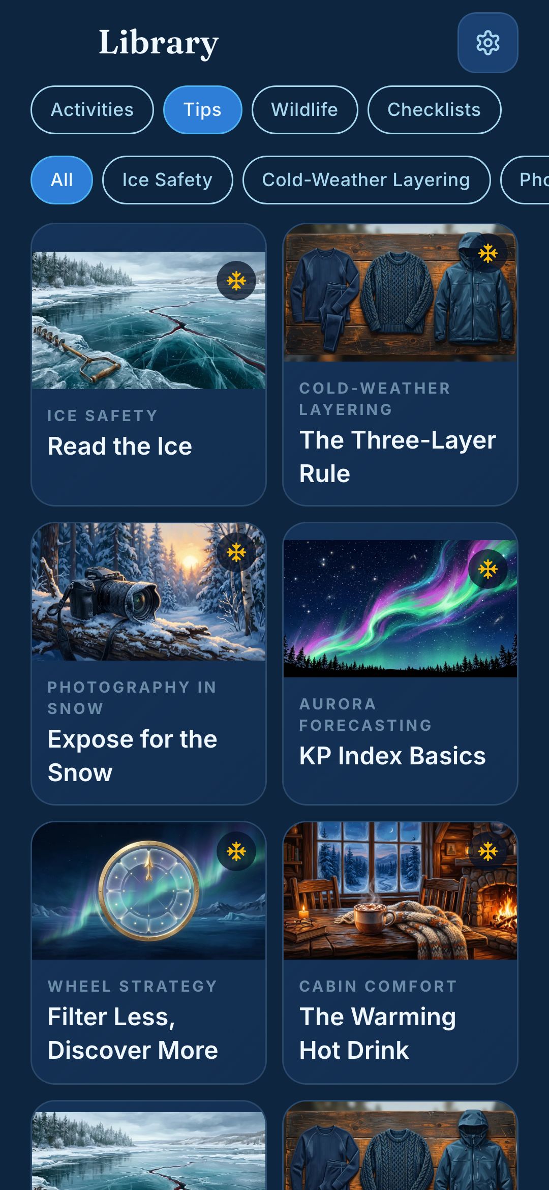 Tips screen
